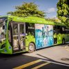 Bus interurbano ecológico verde